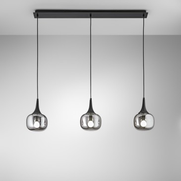 Suspension moderne en bois 3xE14 | Mondialshop