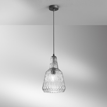 Facettierte Glas-Pendelleuchte, 1xE27 | Mondialshop