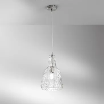 Facettierte Glas-Pendelleuchte, 1xE27 | Mondialshop
