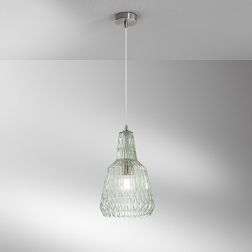 Facettierte Glas-Pendelleuchte, 1xE27 | Mondialshop