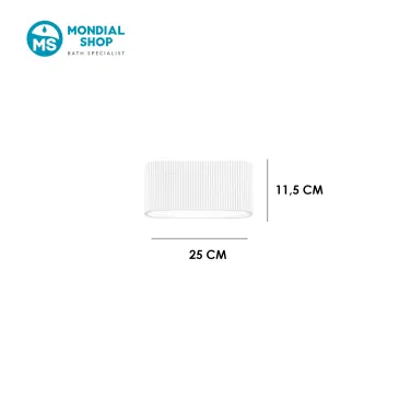 Applique Moderna in Gesso Bianco 2xR7S | Mondialshop