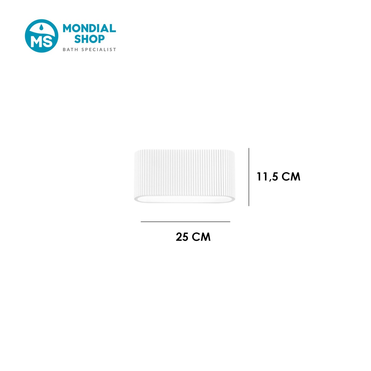Applique Moderna in Gesso Bianco 2xR7S | Mondialshop