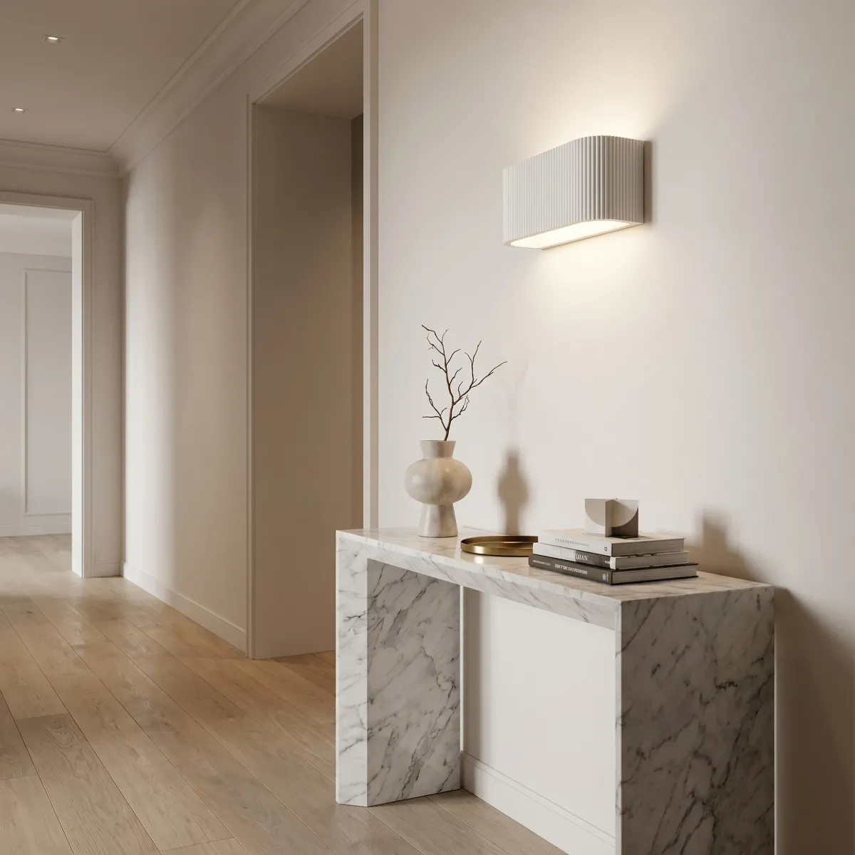 Applique Moderna in Gesso Bianco 2xR7S | Mondialshop