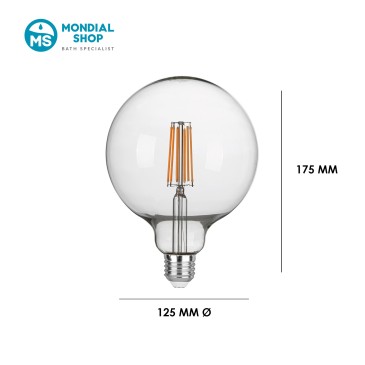 Ampoule LED globe E27 8W | Mondialshop