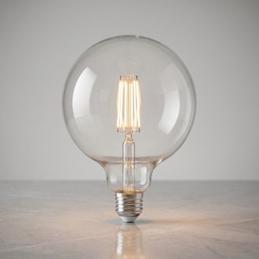 Globo LED E27 8W Filamento Trasparente 1055lm Luce Calda Accogliente H17,5CM