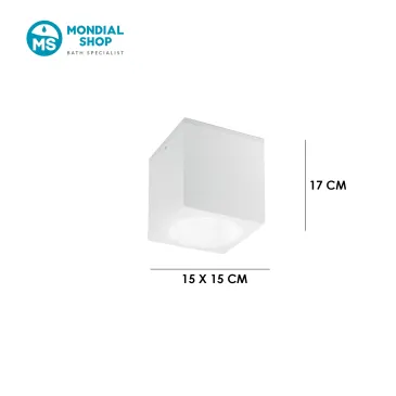 Plafonnier carré d'extérieur IP54 | Mondialshop