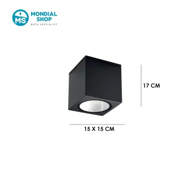 Quadratische Außendeckenleuchte IP54 | Mondialshop