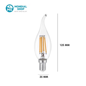 E14 2,3W LED-Lampe, warmweißes Licht | Mondialshop