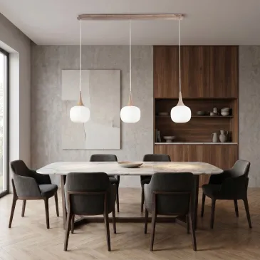 Suspension moderne en bois...
