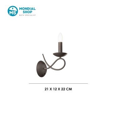 Vintage Bronze Applikation 1xE14 | Mondialshop