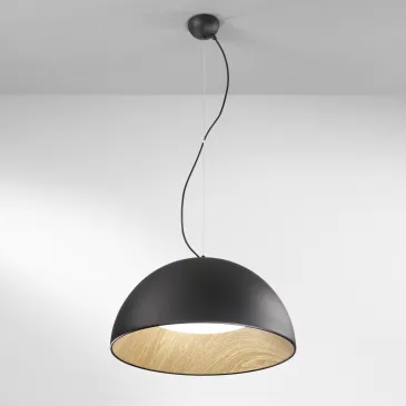 Runde LED-Pendelleuchte in Gold oder Schwarz | Mondialshop