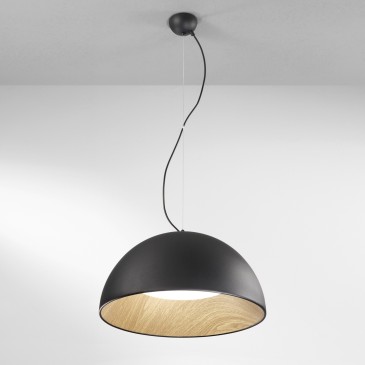 Suspension LED circulaire dorée ou noire | Mondialshop