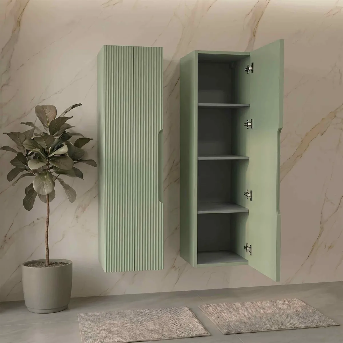 Mobile Colonna bagno in rovere farnia con frontale...