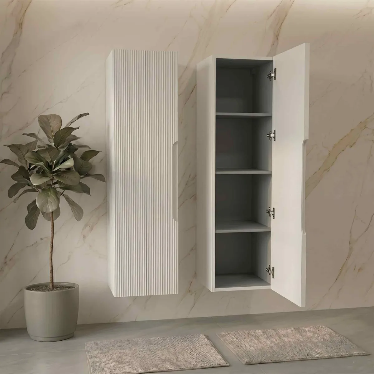 Mobile Colonna bagno in rovere farnia con frontale...