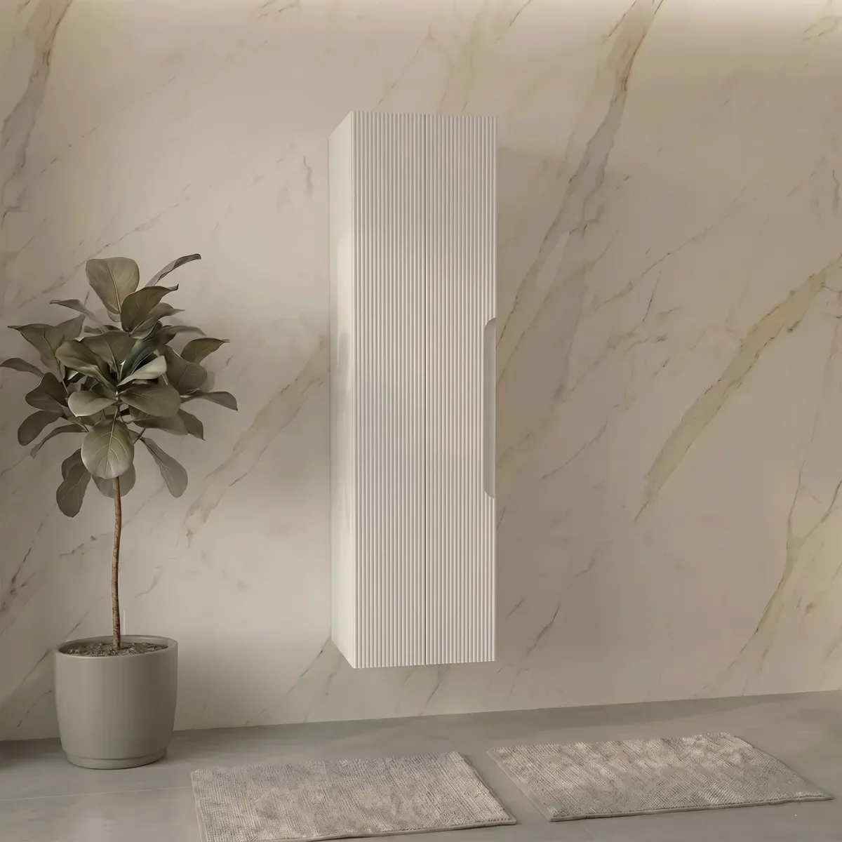 Mobile Colonna bagno in rovere farnia con frontale...