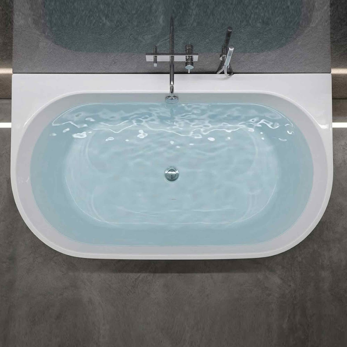 RIVER 160 cm freistehende, wandmontierte Badewanne