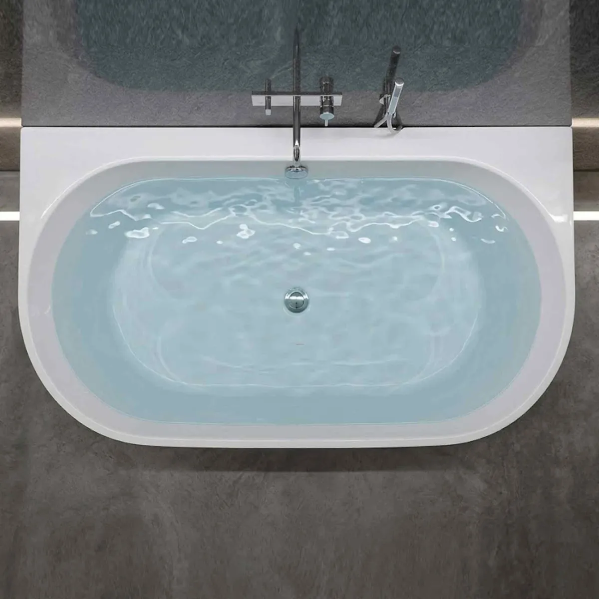 RIVER 160 cm freistehende, wandmontierte Badewanne
