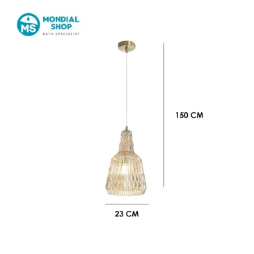 Facettierte Glas-Pendelleuchte, 1xE27 | Mondialshop