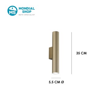 Applique Slim Biemissione in Acciaio 2xGU10 | Mondialshop