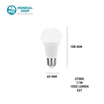 Lampadina LED E27 1050 Lumen A60 | Mondialshop