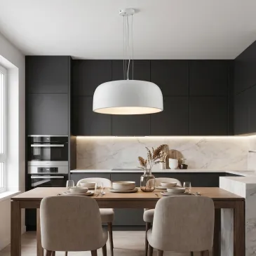 Lampadario a sospensione Disponibile in bianco o bronzo 4XE27 Design moderno