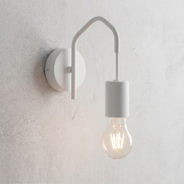 Applique murale industrielle moderne, culot E27, noir ou blanc | Mondialshop