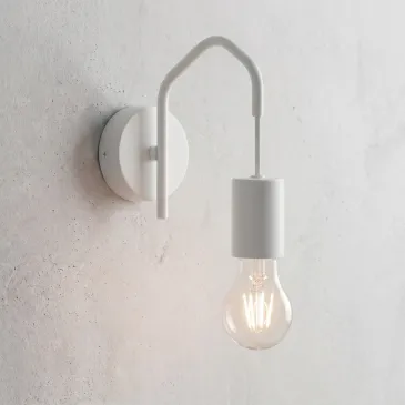 Applique murale industrielle moderne, culot E27, noir ou blanc | Mondialshop