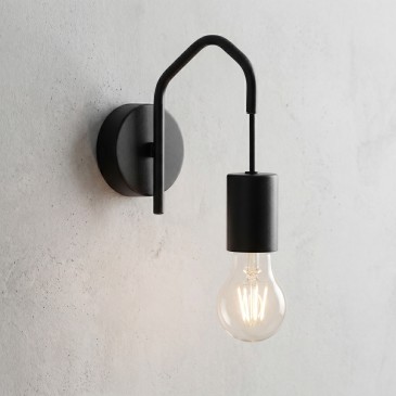 Moderne industrielle Wandleuchte, E27, Schwarz oder Weiß | Mondialshop