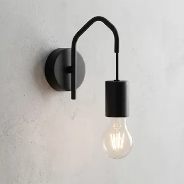 Moderne industrielle Wandleuchte, E27, Schwarz oder Weiß | Mondialshop