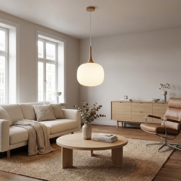 Suspension de style scandinave, blanche ou grise, E27 | Mondialshop
