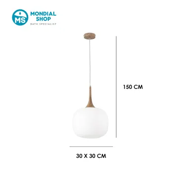 Skandinavische Pendelleuchte, Weiß oder Grau, E27 | Mondialshop