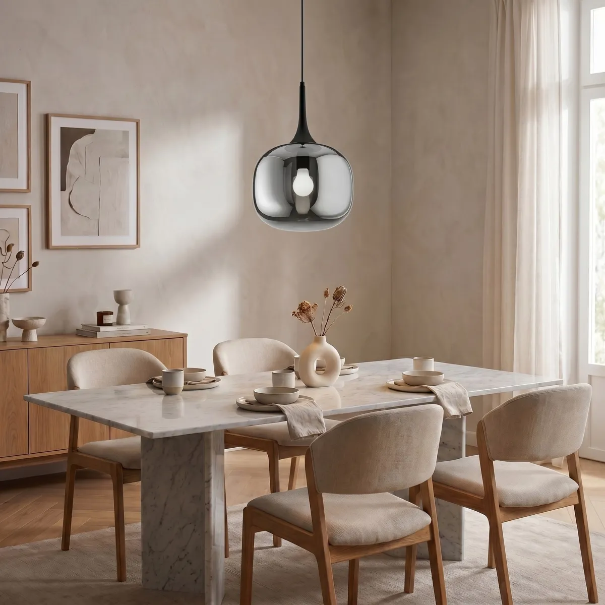Suspension de style scandinave, blanche ou grise, E27 |...