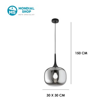 Skandinavische Pendelleuchte, Weiß oder Grau, E27 | Mondialshop