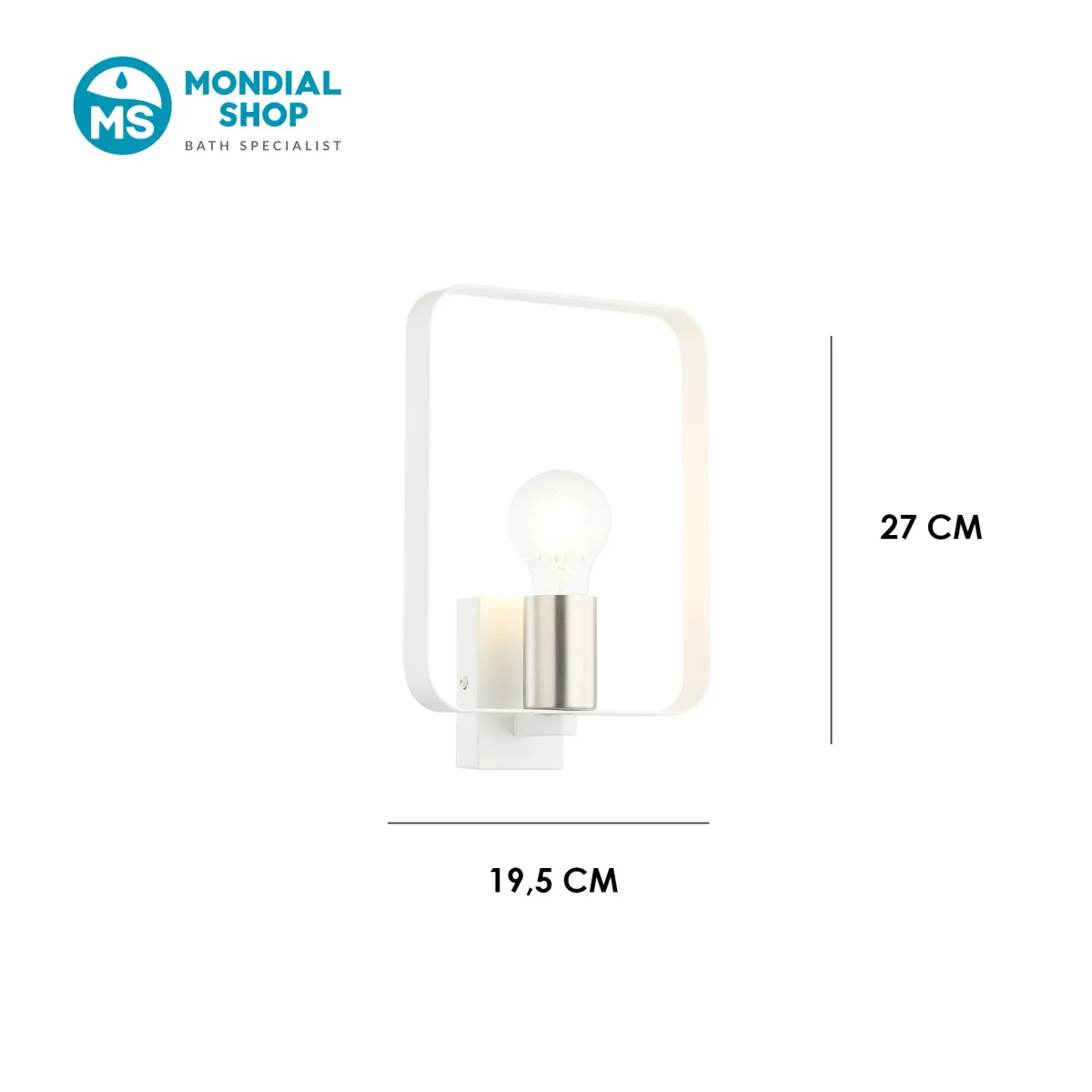 Scheda tecnica applique dal design moderno SMITH-AP1 bianca