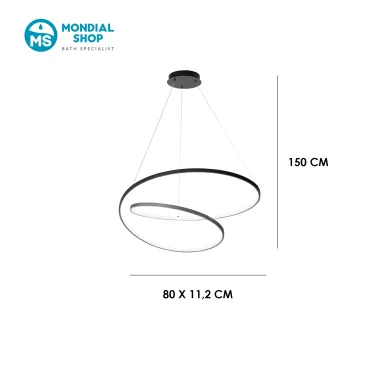 Scheda tecnica lampada a sospensione dal design moderno LIEVE nero