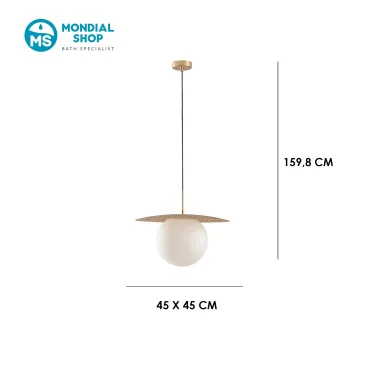 Suspension moderne E27 noire ou dorée | Mondialshop
