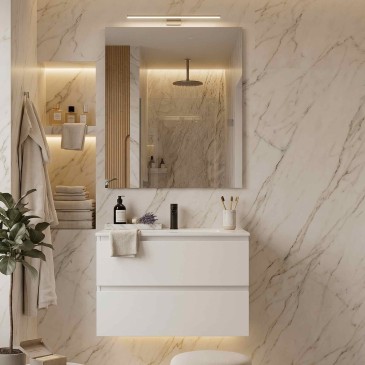 Mobile bagno sospeso laccato bianco 60 80 100 - CAIRO
