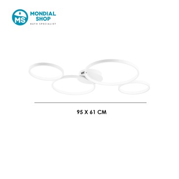 Plafoniera Bianca LED 60W Circolare | Mondialshop