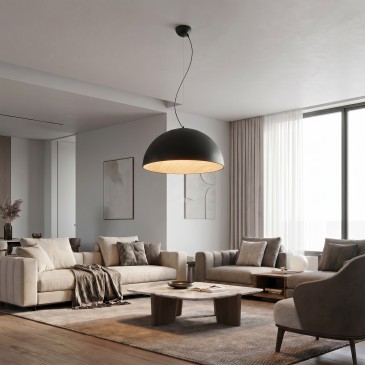 Suspension LED circulaire dorée ou noire | Mondialshop