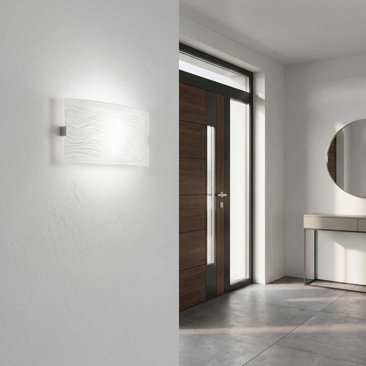 Rechteckige weiße Wandleuchte 2xE27 | Mondialshop
