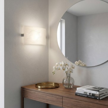Applique murale rectangulaire blanche 2xE27 | Mondialshop