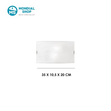 Applique murale rectangulaire blanche 2xE27 | Mondialshop