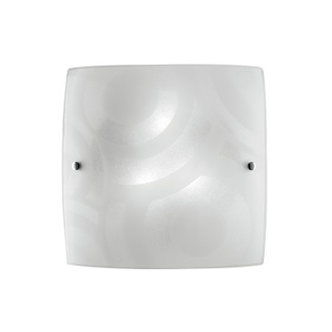 Plafoniera Quadrata Vetro Graniglia E27 | Mondialshop