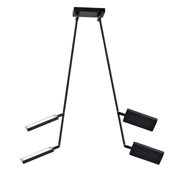 Plafonnier LED 2x17W avec spots orientables | Mondialshop