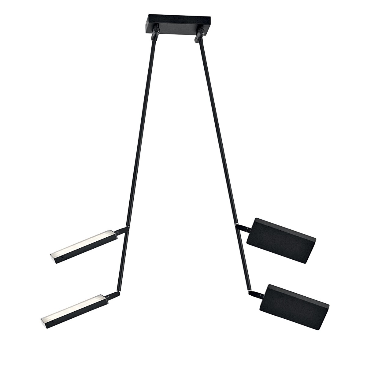 Plafonnier LED 2x17W avec spots orientables | Mondialshop