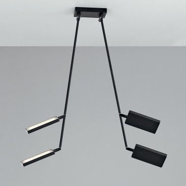 Plafonnier LED 2x17W avec spots orientables | Mondialshop