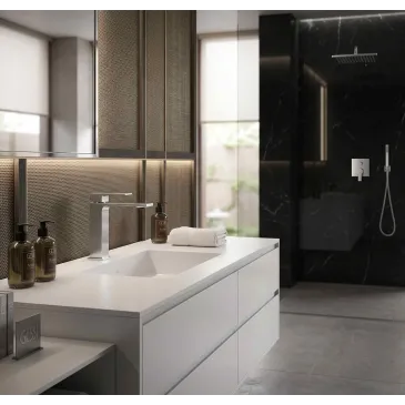 Miscelatori lavabo e bidet dalla forma quadrata moderna