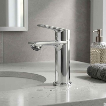 Kopie von Miscelatore lavabo cromato con piletta MIO