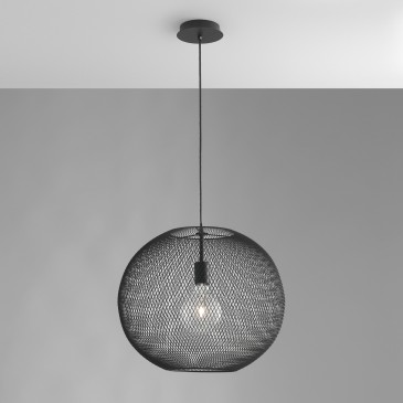 E27 Metall-Pendelleuchte mit kugelförmigem Netzdesign | Mondialshop