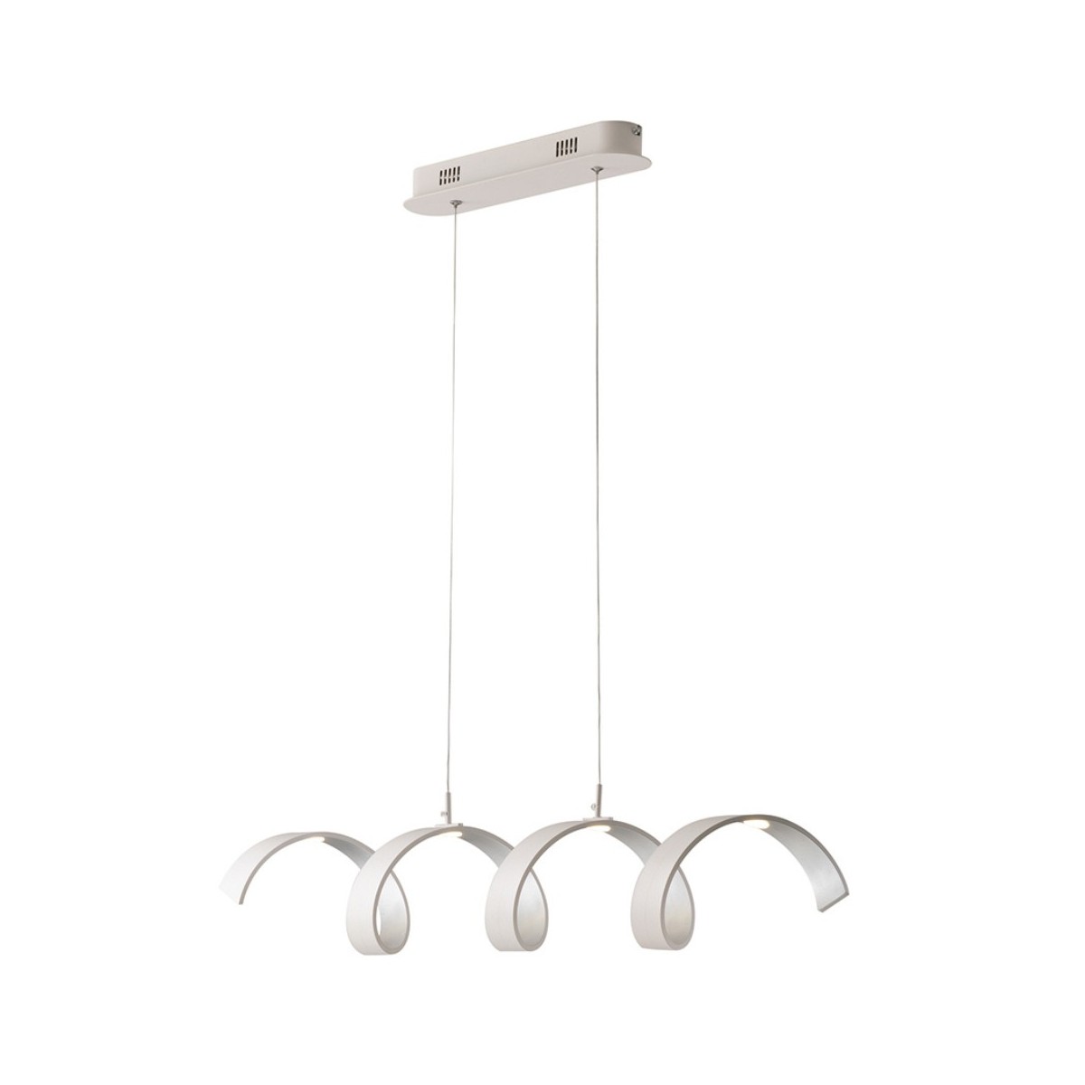 Lustre spiralé LED 20 W blanc ou noir | Mondialshop